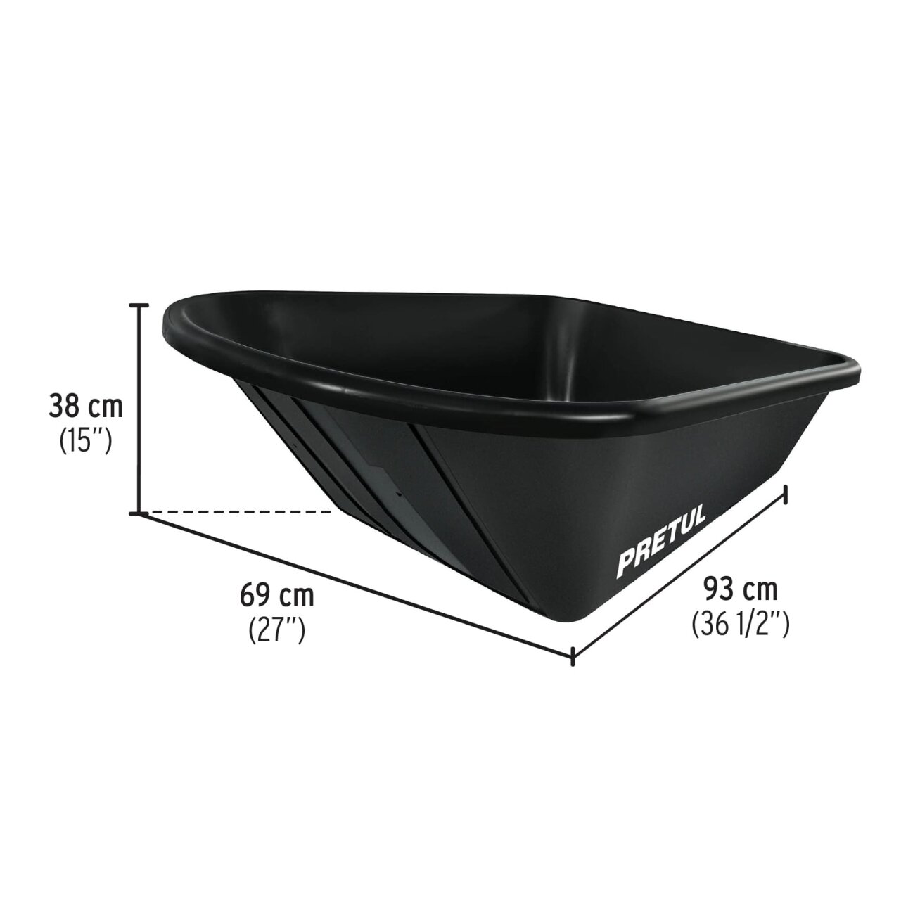 Plastikinė talpa karučiui TP-5N Pretul®
