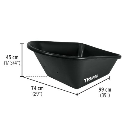 Plastikinė talpa karučiui CAT-60PL Truper® Plastikinė talpa karučiui CAT-60PL Truper®