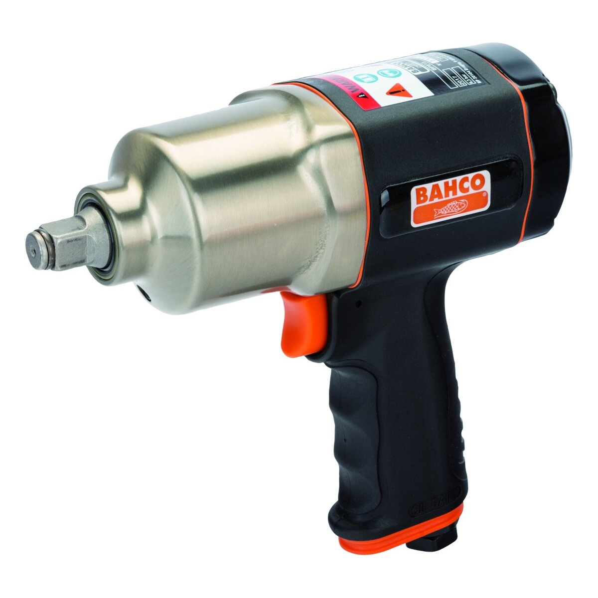 Pneumatinis veržliasukis 1/2" Max 825 Nm., 130 l/min. 1,95kg. BAHCO Pneumatinis veržliasukis 1/2" Max 825 Nm., 130 l/min. 1,95kg. BAHCO
