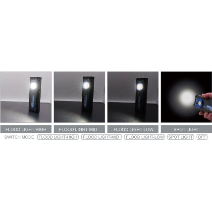Prožektorius darbui COB LED (su belaidžio įkrovimo stotele) 6 Prožektorius darbui COB LED (su belaidžio įkrovimo stotele) 6