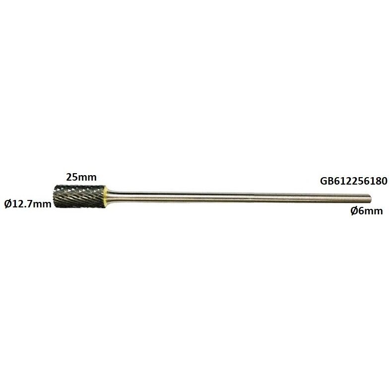 Prailginta freza kietmetalio B cilindro formos Ø12.7 x 25mm Prailginta freza kietmetalio B cilindro formos Ø12.7 x 25mm