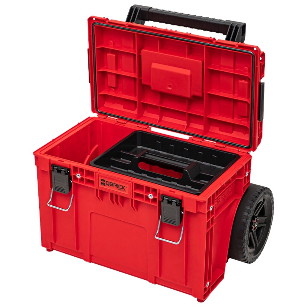 Qbrick QBRICK PRIME įrankių dėžė su ratukais RED 1 Qbrick QBRICK PRIME įrankių dėžė su ratukais RED 1