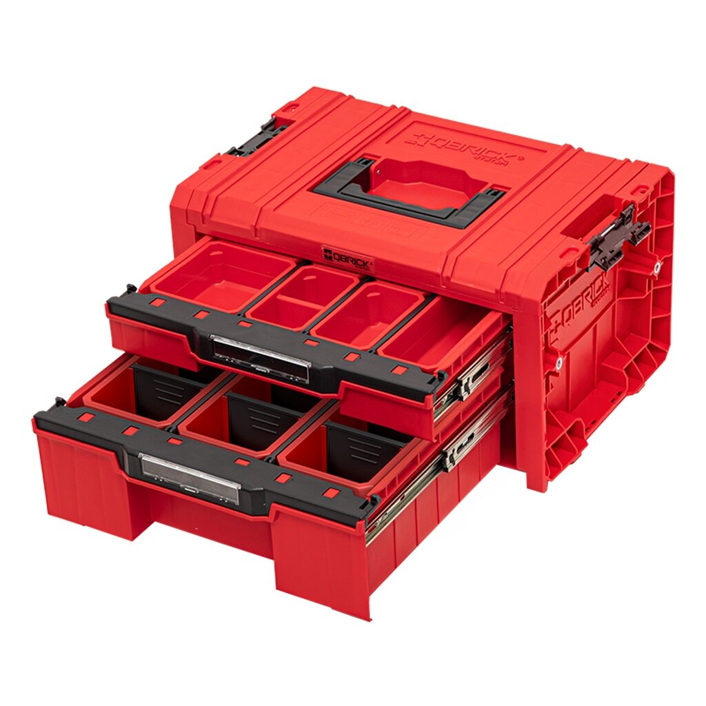 Qbrick QBRICK PRO įrankių dėžė su 2 stalčiais 2.0 EXPERT RED 3 Qbrick QBRICK PRO įrankių dėžė su 2 stalčiais 2.0 EXPERT RED 3