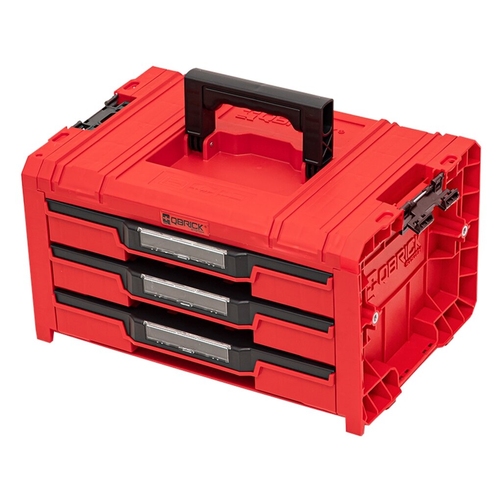 Qbrick QBRICK PRO įrankių dėžė su 3 stalčiais 2.0 EXPERT RED 1