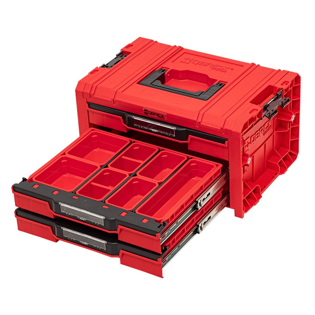 Qbrick QBRICK PRO įrankių dėžė su 3 stalčiais 2.0 EXPERT RED 3