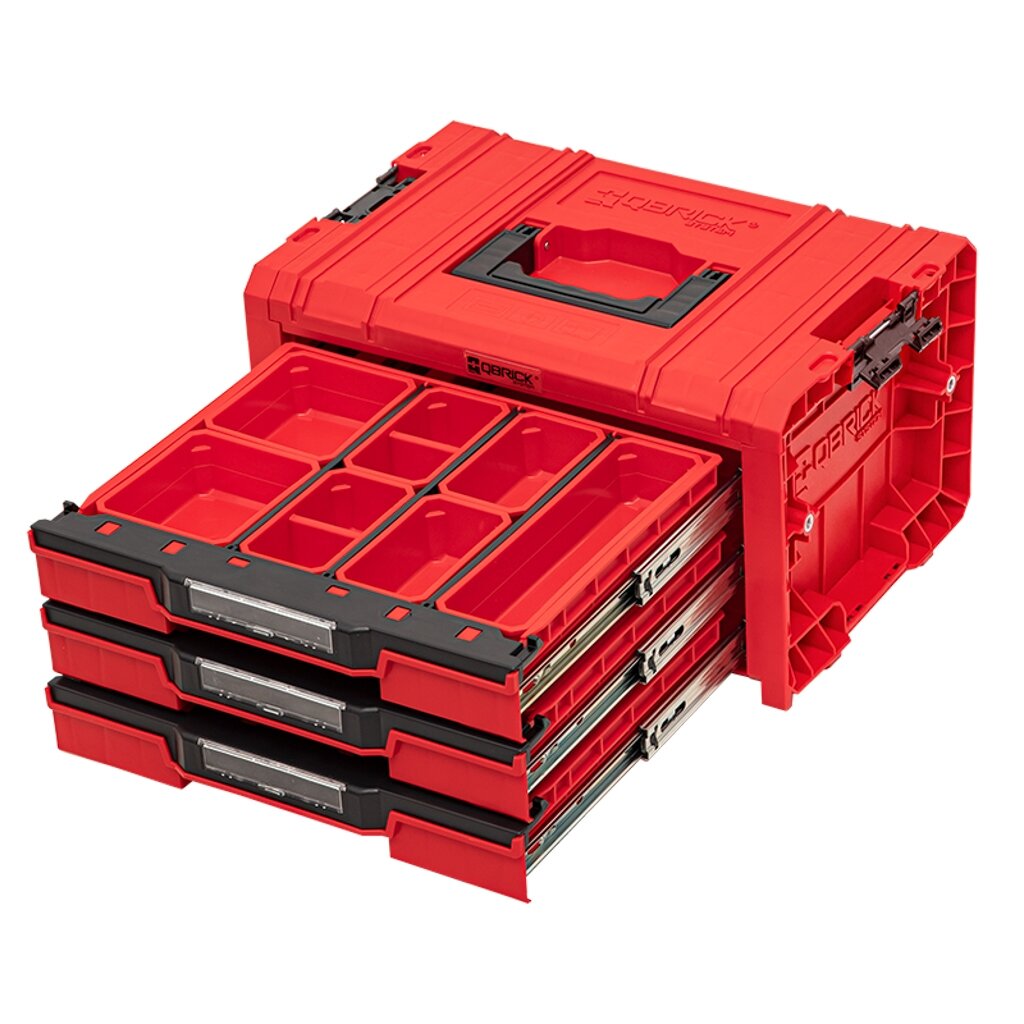 Qbrick QBRICK PRO įrankių dėžė su 3 stalčiais 2.0 EXPERT RED 5 Qbrick QBRICK PRO įrankių dėžė su 3 stalčiais 2.0 EXPERT RED 5