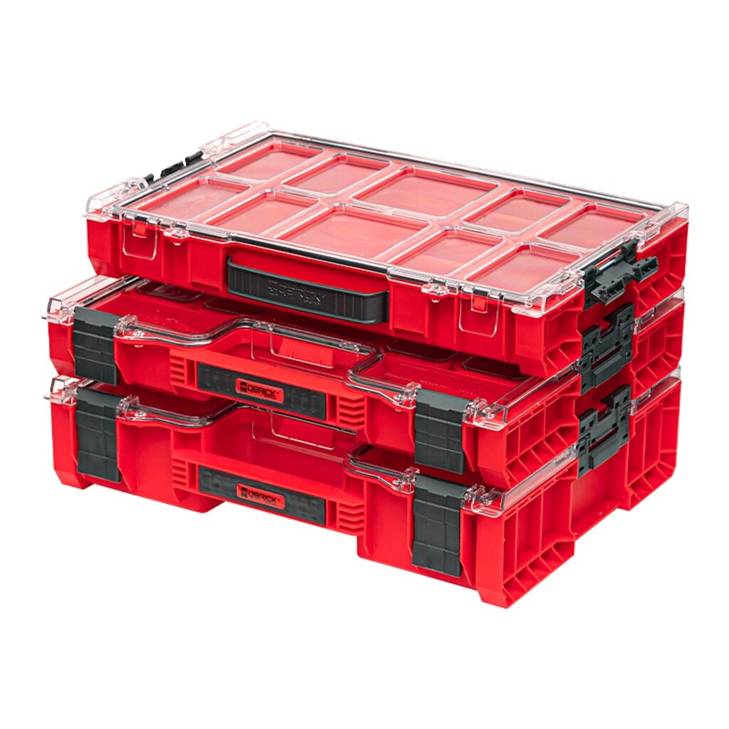 Qbrick QBRICK PRO smulkmenų dėtuvė 200 RED 3 Qbrick QBRICK PRO smulkmenų dėtuvė 200 RED 3