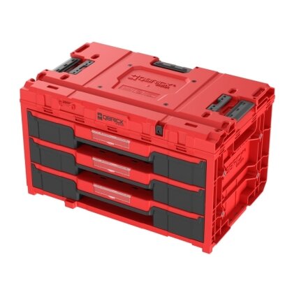 Qbrick QBRICK ONE įrankių dėžė su 3 stalčiais 2.0 RED Qbrick QBRICK ONE įrankių dėžė su 3 stalčiais 2.0 RED