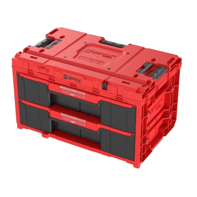 Qbrick QBRICK ONE įrankių dėžė su 2 stalčiais 2.0 RED Qbrick QBRICK ONE įrankių dėžė su 2 stalčiais 2.0 RED