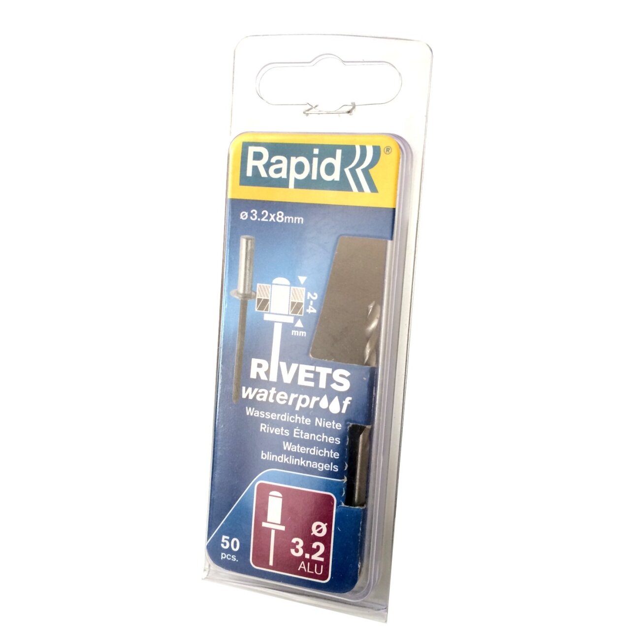 Rapid Kniedės nelaidžios vandeniui 3,2 x 8 mm,50 vnt. Rapid Kniedės nelaidžios vandeniui 3,2 x 8 mm,50 vnt.