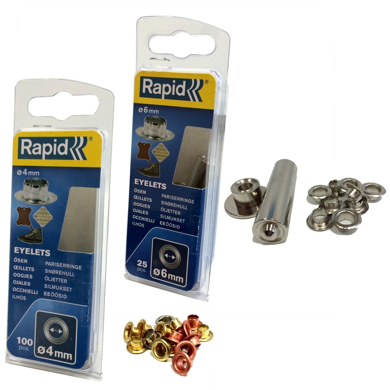 Rapid Žiedinės kniedės, 4 mm, 100 vnt. Rapid Žiedinės kniedės, 4 mm, 100 vnt.