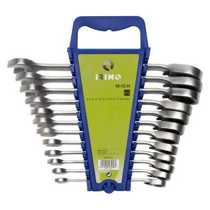 Ratcheting combination wrench set 12 pcs 8-19mm Irimo Ratcheting combination wrench set 12 pcs 8-19mm Irimo