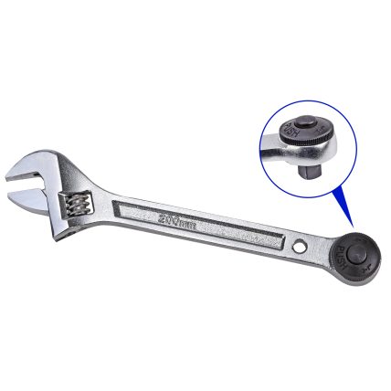 Reguliuojamas graduotas raktas su terkšle 3/8'' 200mm 1 Reguliuojamas graduotas raktas su terkšle 3/8'' 200mm 1