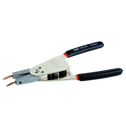 Replės fiksavimo žiedams su keičiamais antgaliais vidiniams ir išoriniams žiedams 250mm 46-102/38-102mm Replės fiksavimo žiedams su keičiamais antgaliais vidiniams ir išoriniams žiedams 250mm 46-102/38-102mm