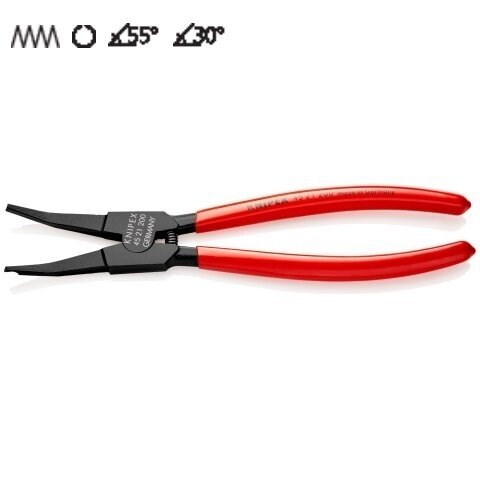 Replės išoriniams žiedams. Lenktos 200mm (be skylučių) KNIPEX 2 Replės išoriniams žiedams. Lenktos 200mm (be skylučių) KNIPEX 2