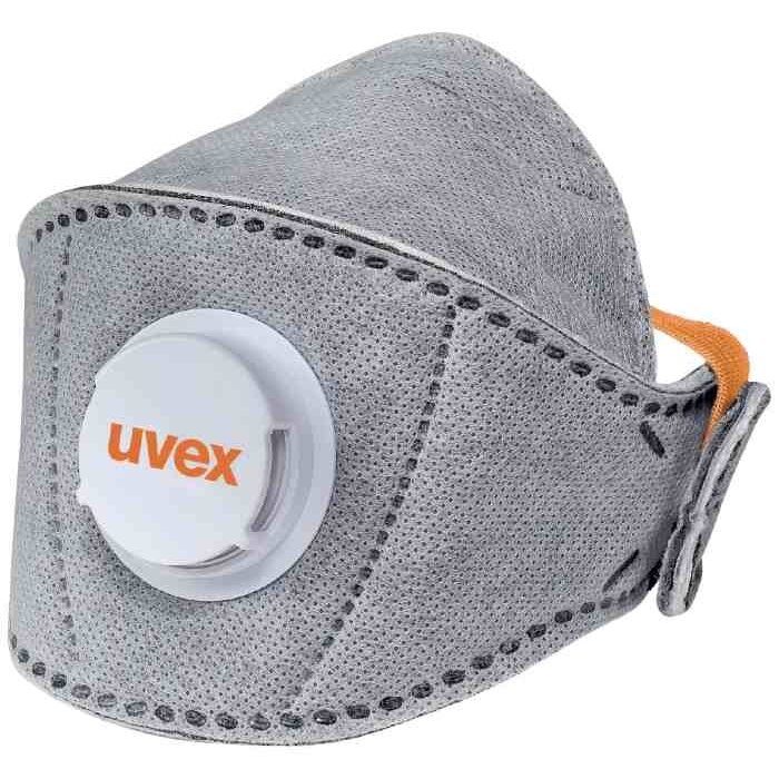 Respiratorius Uvex silv-Air Premium Carbon 5220+ FFP2, sulankstomas, su vožtuvu. Didesnė forma Respiratorius Uvex silv-Air Premium Carbon 5220+ FFP2, sulankstomas, su vožtuvu. Didesnė forma