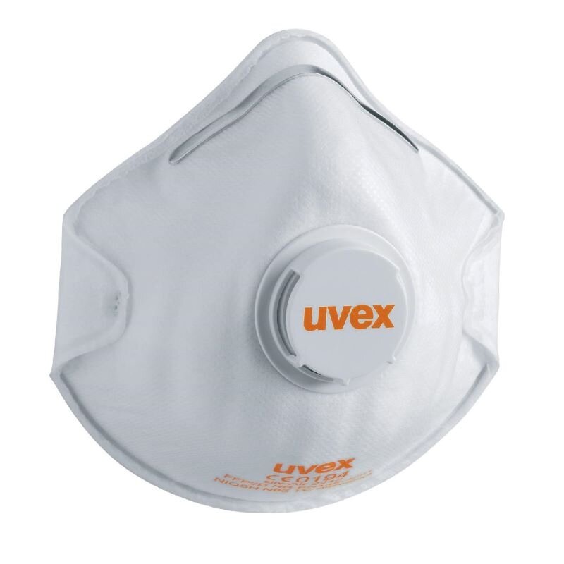 Respiratorius Uvex Silv-Air Classic 2210 FFP2, puodelio tipo su vožtuvu, baltas Respiratorius Uvex Silv-Air Classic 2210 FFP2, puodelio tipo su vožtuvu, baltas
