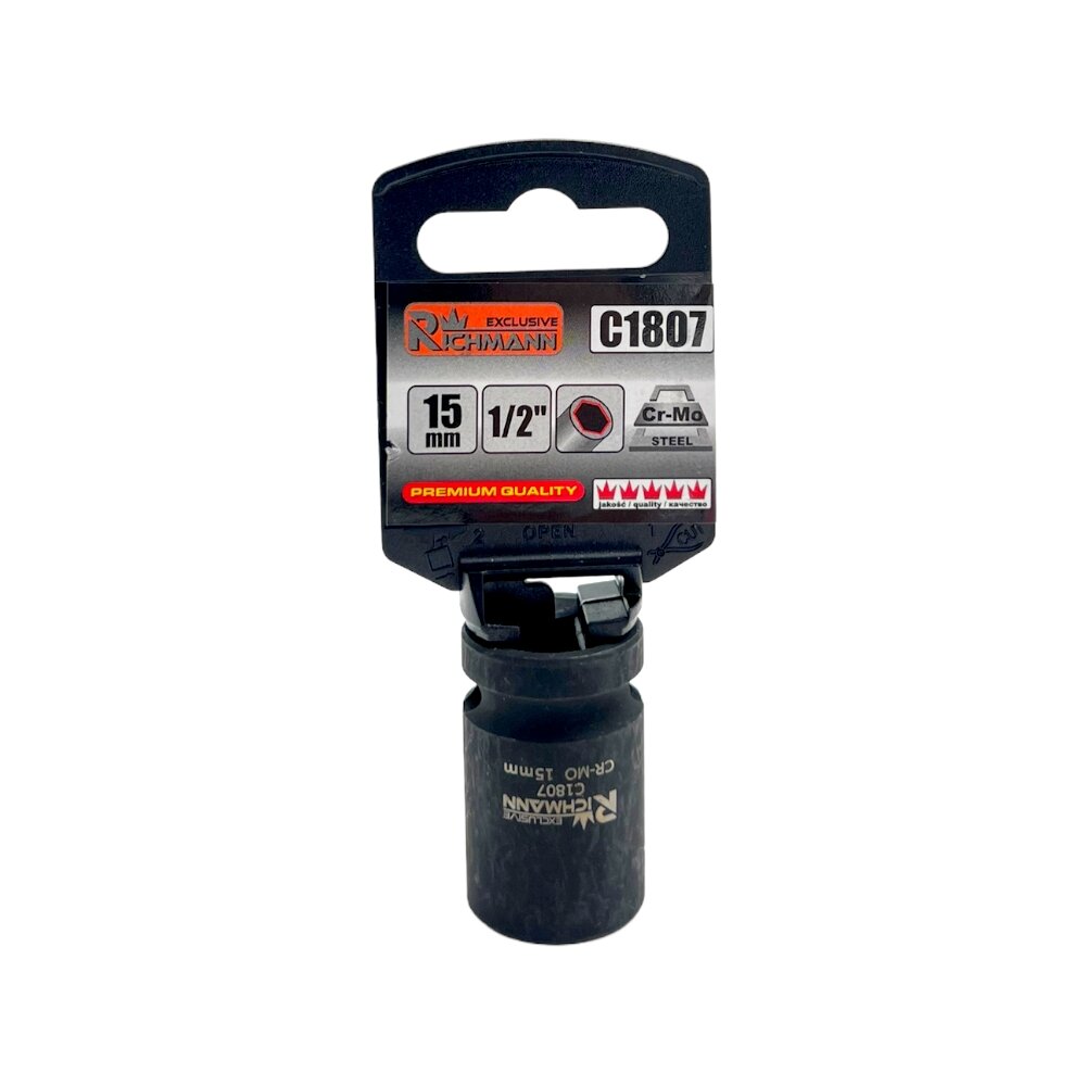 Richmann Smūginė galvutė 15 mm 1/2" trumpa 3