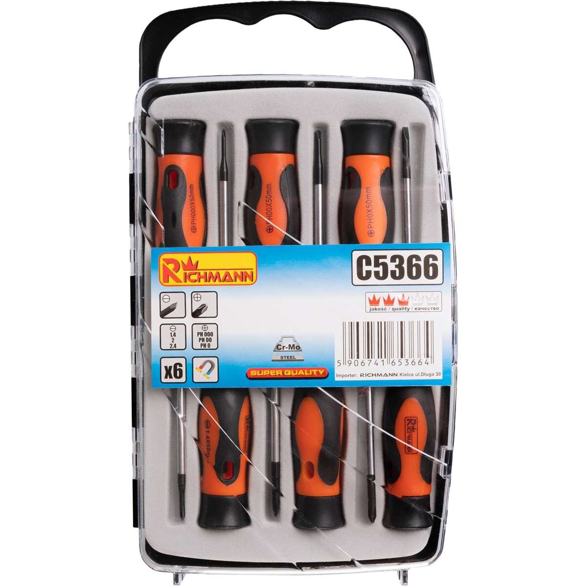 Richmann Mini atsuktuvų rinkinys "Richmann" 6vnt. Richmann Mini atsuktuvų rinkinys "Richmann" 6vnt.