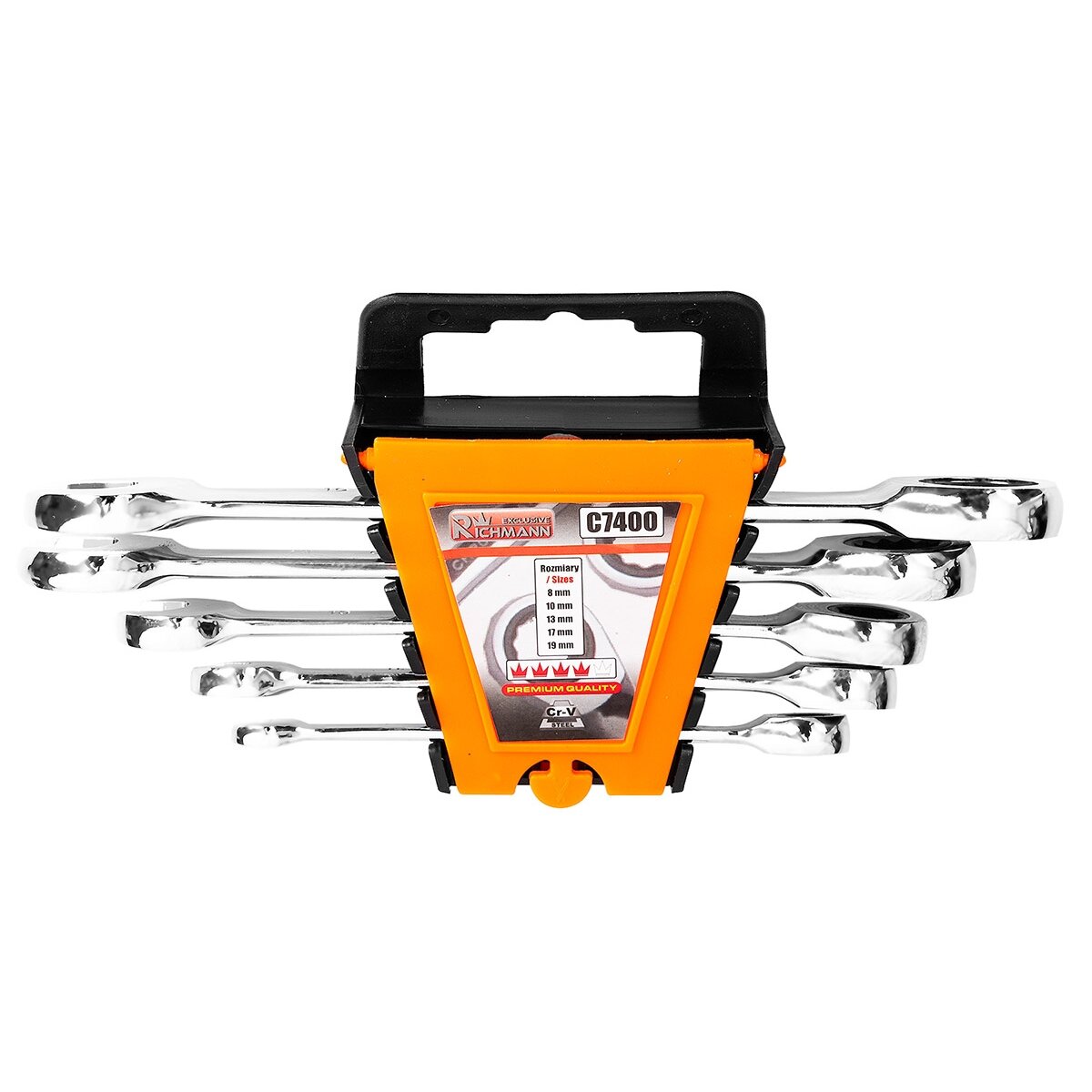 Richmann Raktų kompl. su terkšle 8 - 19 mm, 5 vnt. Richmann Raktų kompl. su terkšle 8 - 19 mm, 5 vnt.