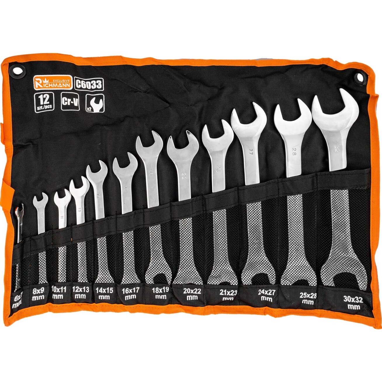 Richmann Atvirų raktų rinkinys 6 - 32 mm, 12 vnt. Richmann Atvirų raktų rinkinys 6 - 32 mm, 12 vnt.