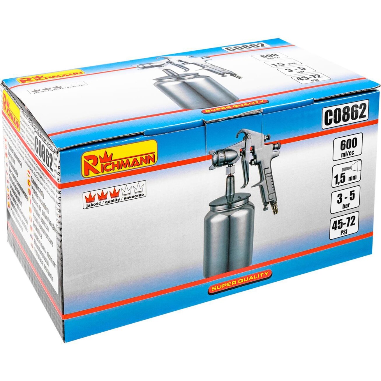 Richmann Dažų purkštuvas 0,6 l, 1,5 mm 4