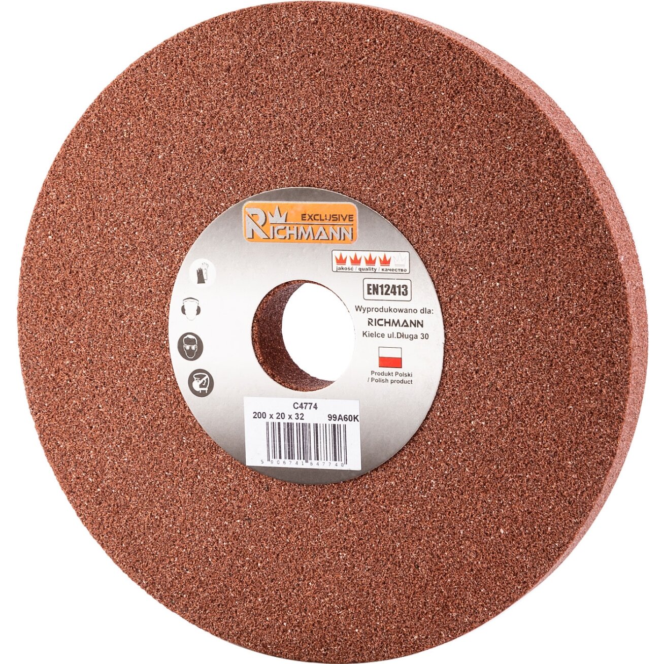 Richmann KERAMINIS ŠLIFAVIMO DISKAS 200 x 20 x 32 Raudonas 99A60K 1