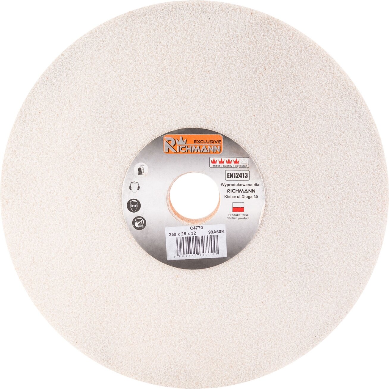 Richmann KERAMINIS ŠLIFAVIMO DISKAS 250 x 25 x 32 99A60K Richmann KERAMINIS ŠLIFAVIMO DISKAS 250 x 25 x 32 99A60K