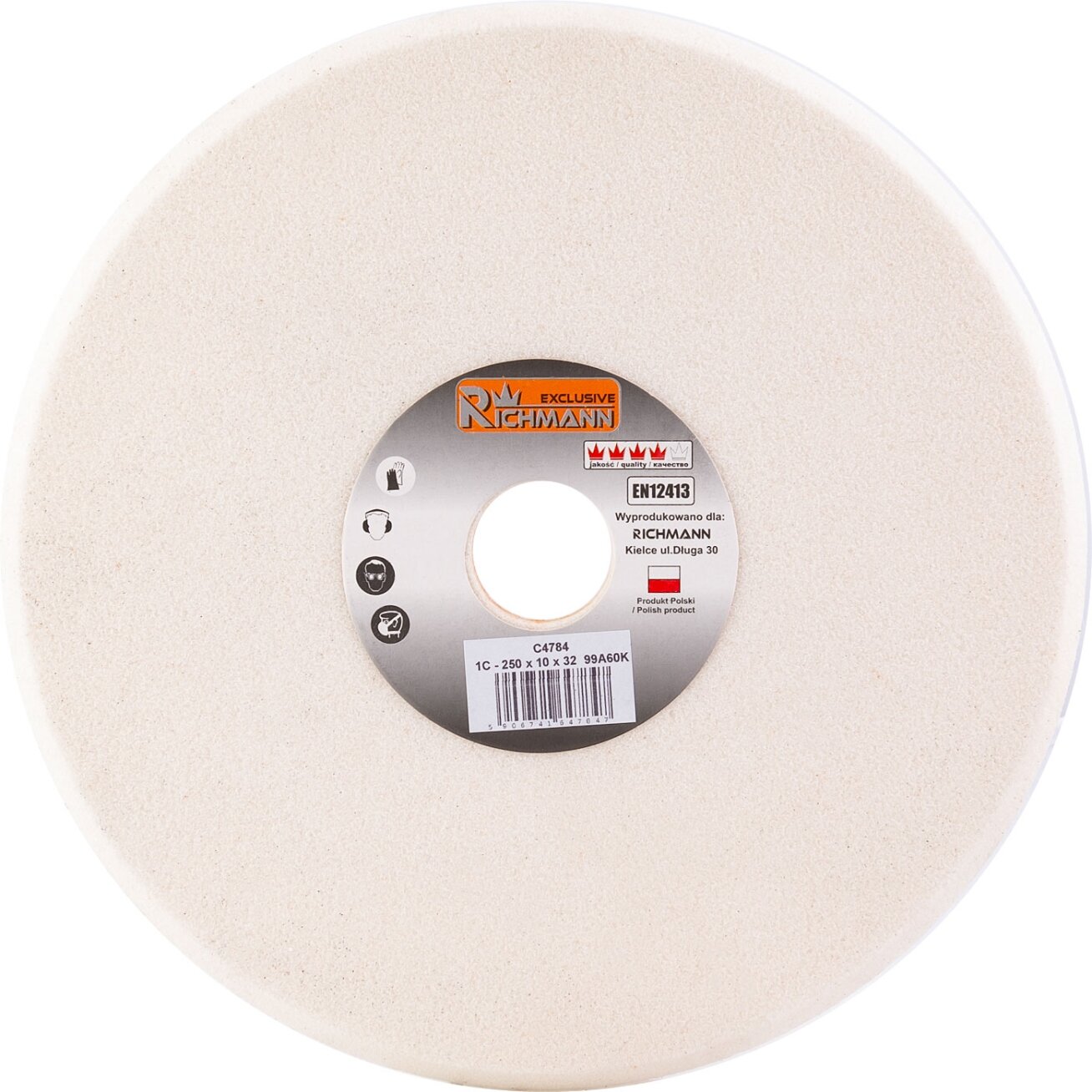 Richmann KERAMINIS ŠLIFAVIMO DISKAS GALANDIMUI 250x10x32 99A60K Richmann KERAMINIS ŠLIFAVIMO DISKAS GALANDIMUI 250x10x32 99A60K