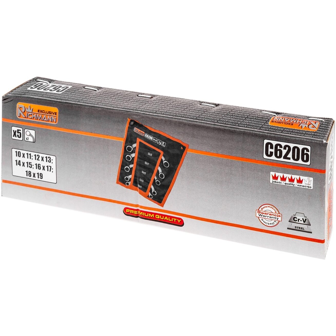Richmann Lenkti raktai 10 mm - 19 mm, 5 vnt. 5