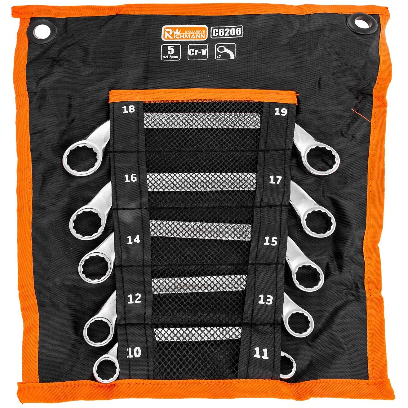 Richmann Lenkti raktai 10 mm - 19 mm, 5 vnt. Richmann Lenkti raktai 10 mm - 19 mm, 5 vnt.