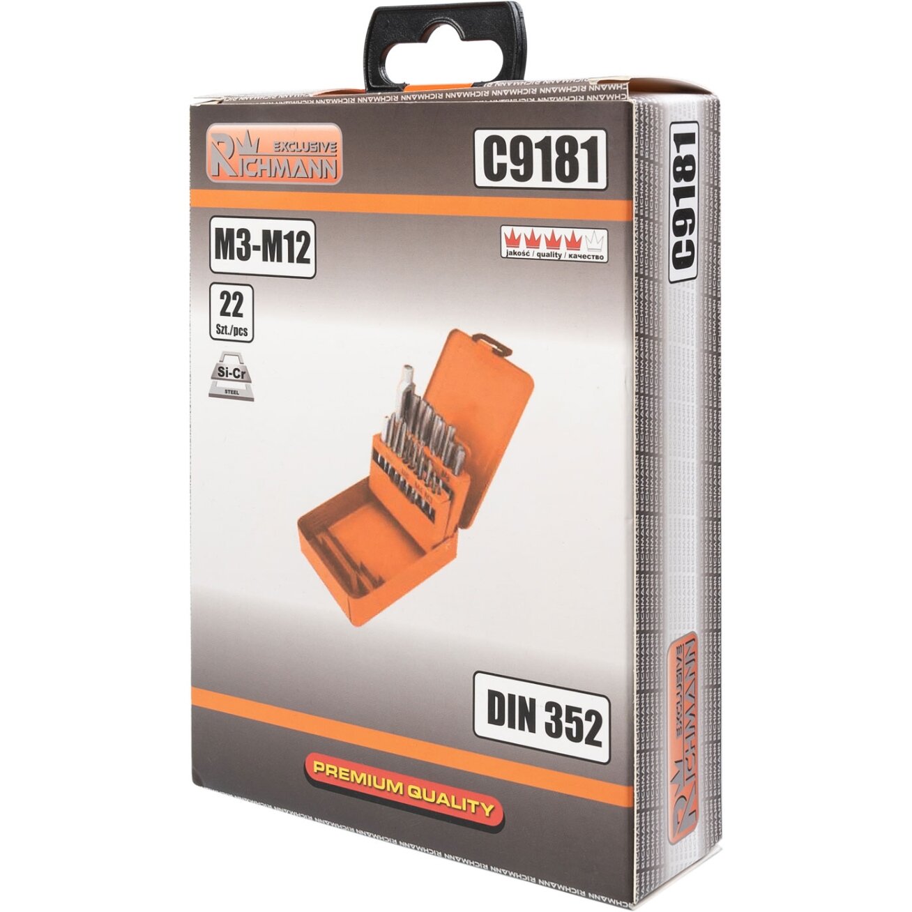 Richmann Sriegiklių rinkinys M3-M12, 22 vnt. 3 Richmann Sriegiklių rinkinys M3-M12, 22 vnt. 3