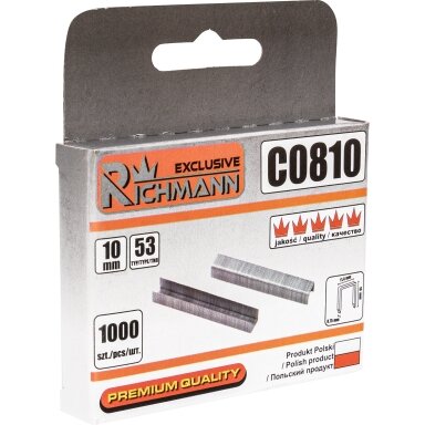 Richmann Kabės 53 tipo „RICHMANN" 10 mm, 1000 vnt.