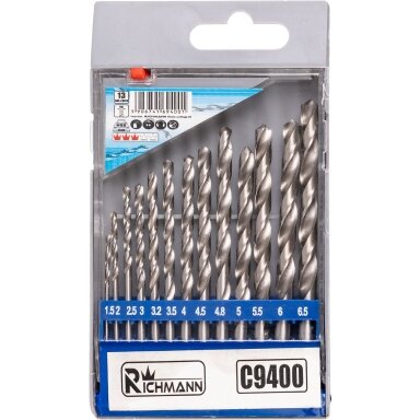 Richmann Metalo grąžtų rinkinys 1,5-6,5 mm 12 vnt