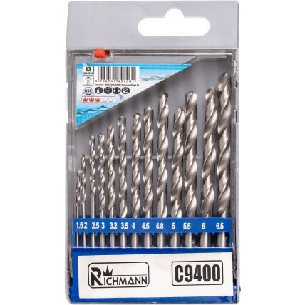 Richmann Metalo grąžtų rinkinys 1,5-6,5 mm 12 vnt Richmann Metalo grąžtų rinkinys 1,5-6,5 mm 12 vnt