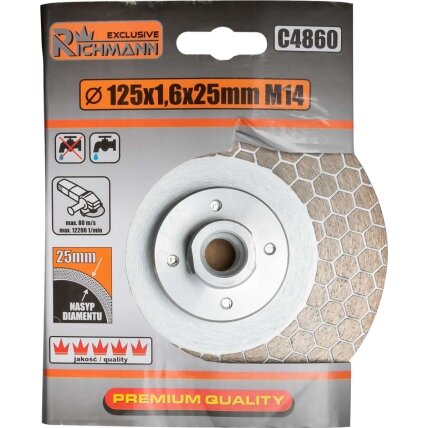 Richmann Richmann deim. pj. ir šlifavimo diskas M14 125x1,6 MM 3