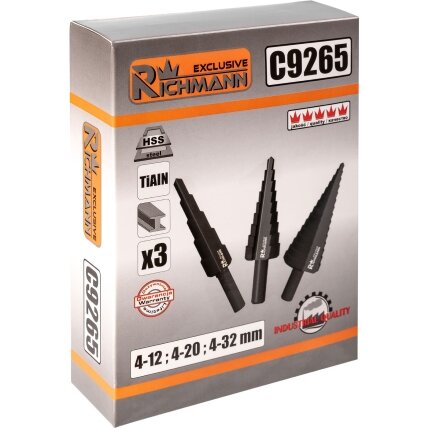 Richmann Žing. grąžtai „RICHMANN" 4-32 mm, 3 vnt. 4 Richmann Žing. grąžtai „RICHMANN" 4-32 mm, 3 vnt. 4