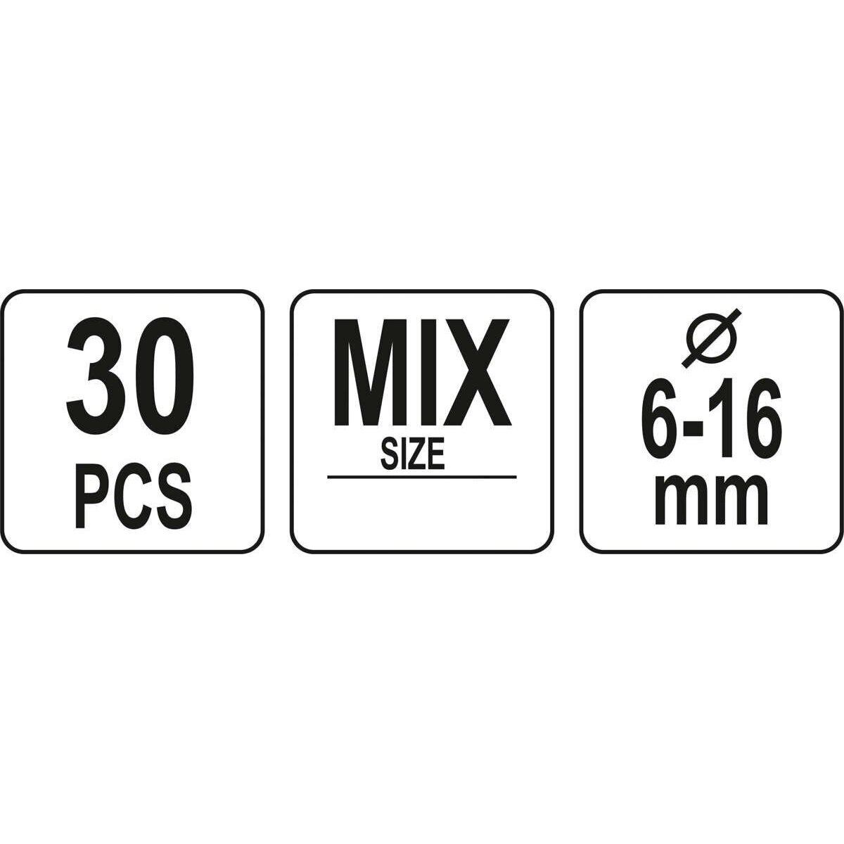 Sąvaržų rinkinys (30vnt)(6-16mm) 3 Sąvaržų rinkinys (30vnt)(6-16mm) 3