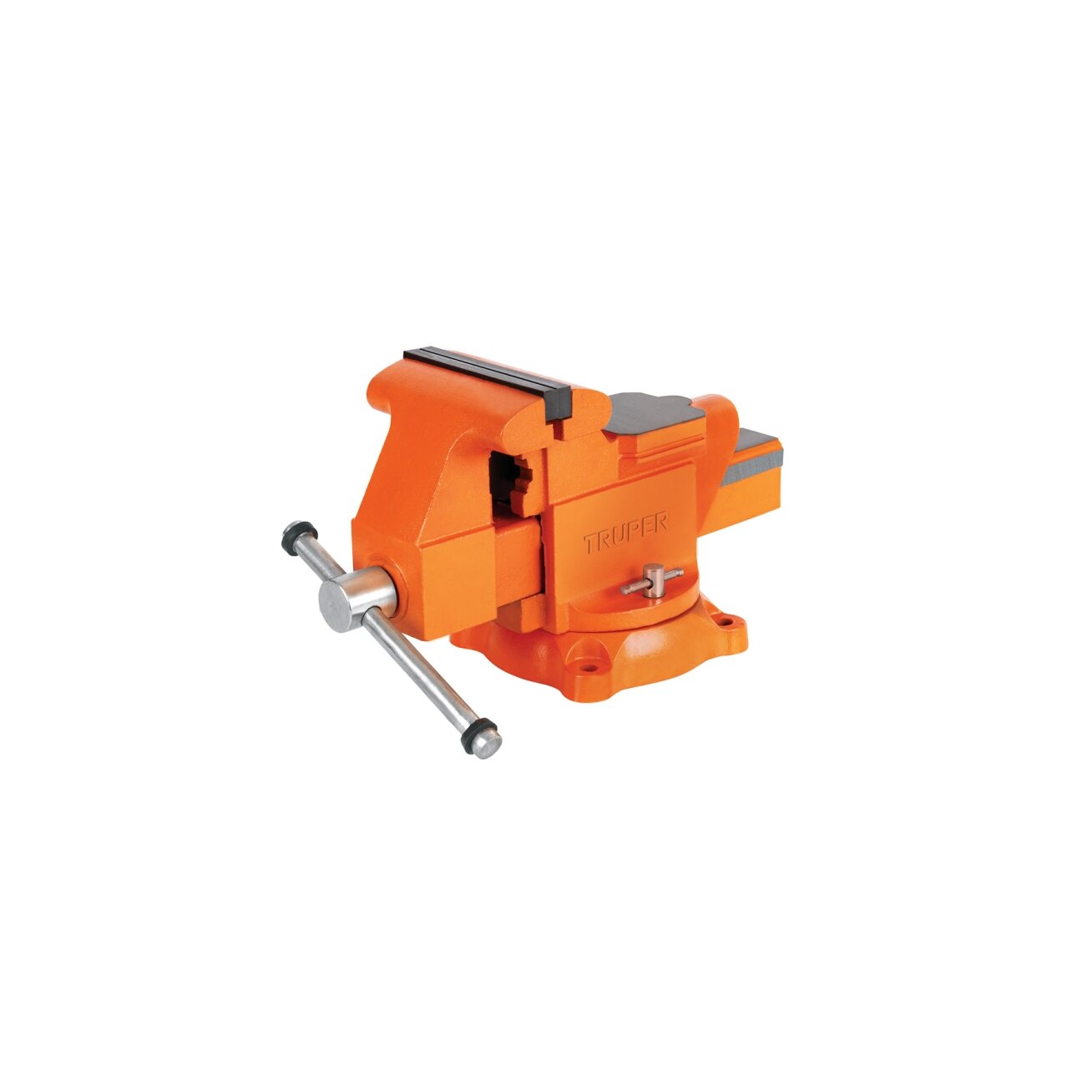 Šaltkalvio spaustuvai, HEAVY DUTY 150mm 24,2kg. 360° pasukamas. Keičiamos lūpos Truper® Šaltkalvio spaustuvai, HEAVY DUTY 150mm 24,2kg. 360° pasukamas. Keičiamos lūpos Truper®