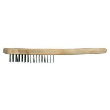Šepetys vielinis 6 eilių, medine rankena Šepetys vielinis 6 eilių, medine rankena