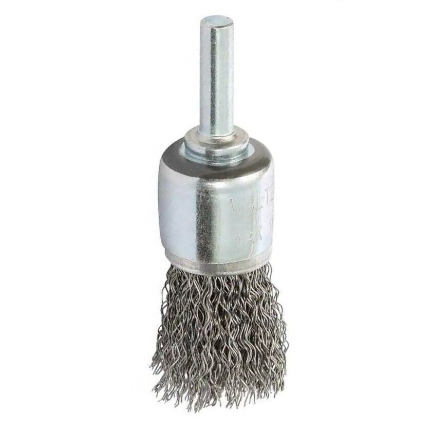 Šepetys INOX teptuko tipo, garbanotas 25mm su koteliu Šepetys INOX teptuko tipo, garbanotas 25mm su koteliu