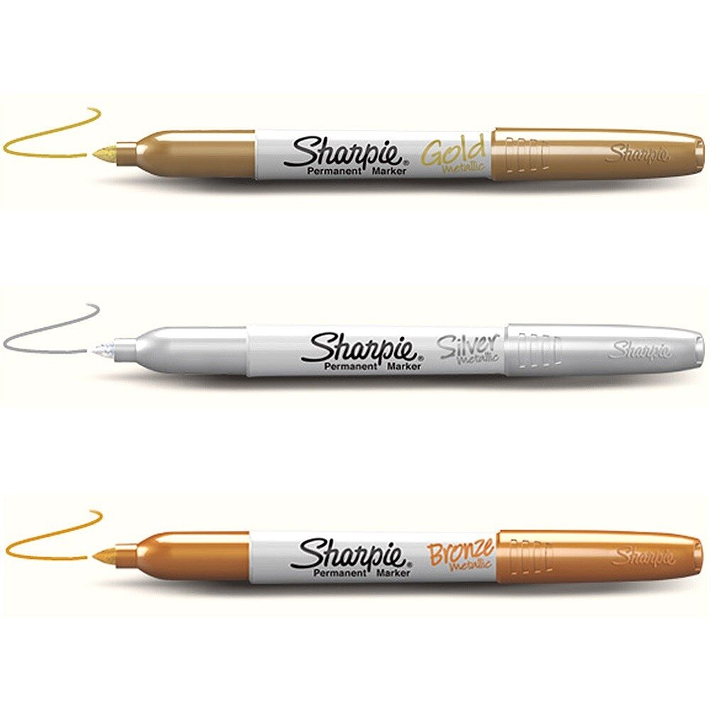 Sharpie METALLIC markerių rik. auksinė/sidabrinė/bonzinė