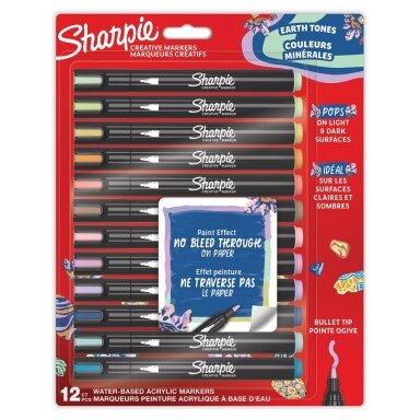 Sharpie Kūrybinių markerių rinkinys, apvalus antgalis, SHARPIE, 12 vnt.