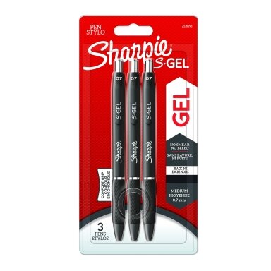 Sharpie Rašiklis „Sharpie S-GEL", juodas, blist., 3 vnt.