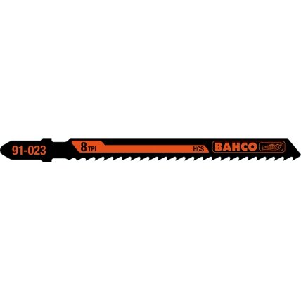 Siaurapjūklio geležtės 1,25x132mm 6TPI HCS, T-fiksatoriuis, 5-100mm kietai medienai 5vnt. Siaurapjūklio geležtės 1,25x132mm 6TPI HCS, T-fiksatoriuis, 5-100mm kietai medienai 5vnt.
