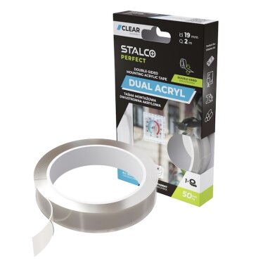 Skaidri dvipusė akrilo juosta 19mm x 2m