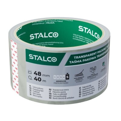 Skaidri pakavimo juosta STALCO 48mm x 40m Skaidri pakavimo juosta STALCO 48mm x 40m
