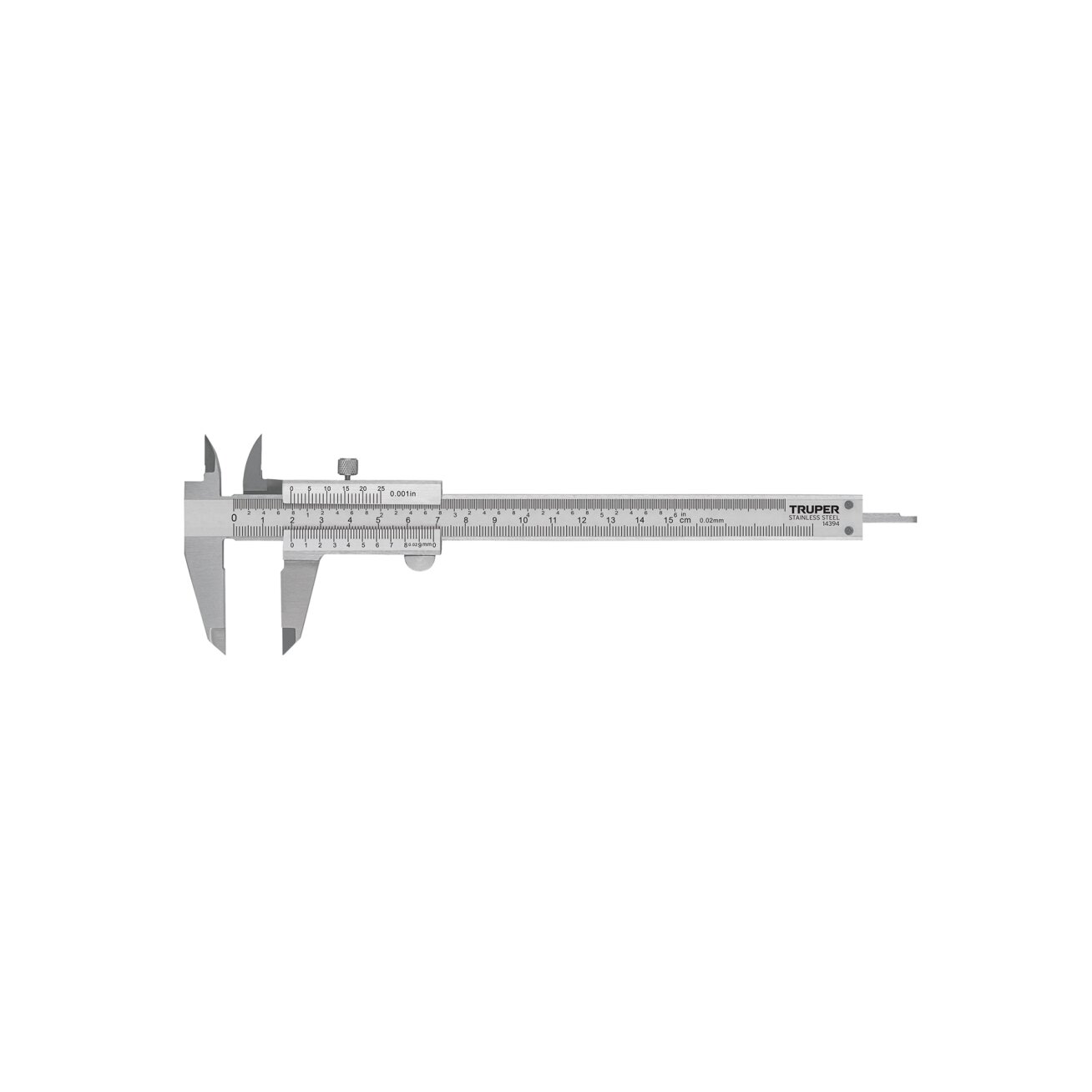 Slankmatis 150mm, nerūdijantis plienas, tikslumas 0.02mm Truper®