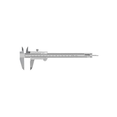 Slankmatis 150mm, nerūdijantis plienas, tikslumas 0.02mm Truper®