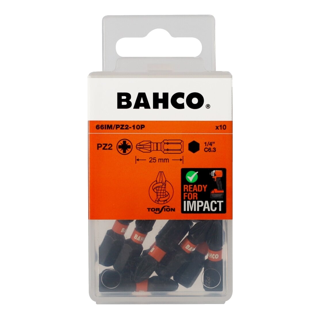 Smūginiai antgaliai Bahco 66IM PZ2 25mm , 10vnt blisteris